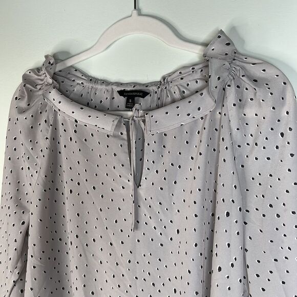 Banana Republic Julia Tie Business Peasant Blouse Size Small - Picture 4 of 13